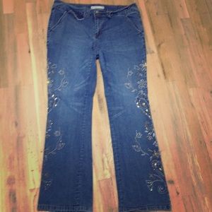 Mixit size 16W bejeweled jeans